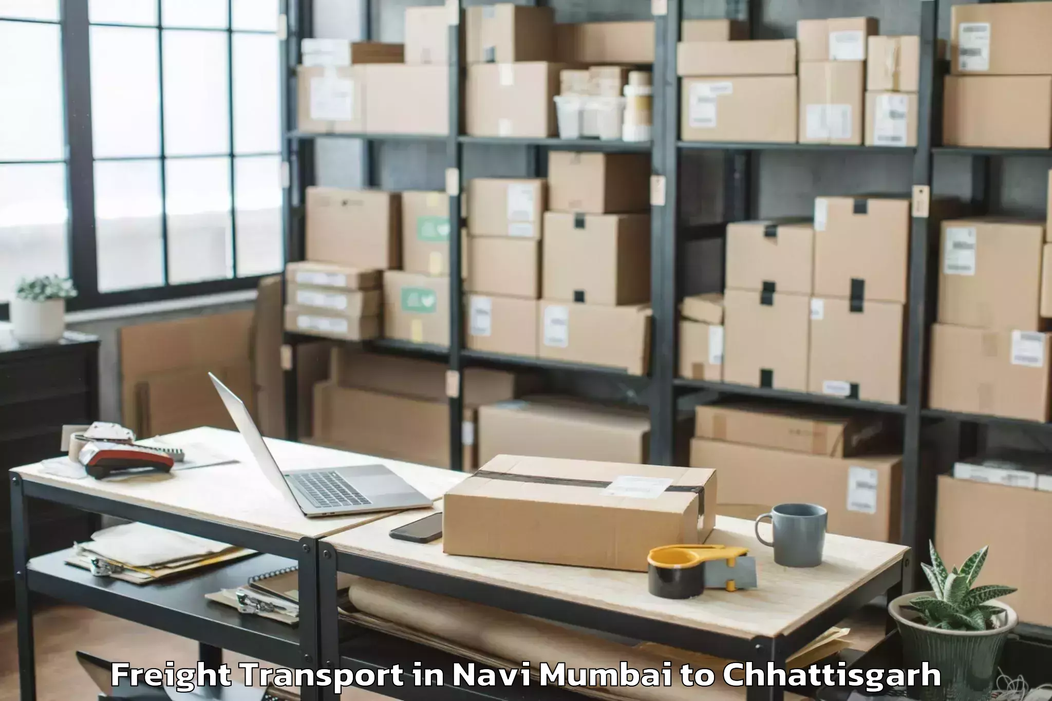 Top Navi Mumbai to Iit Bhilai Freight Transport Available